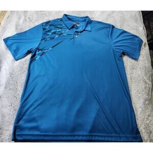 PGA Tour Men's XL Golf Polo Shirt Blue Teal